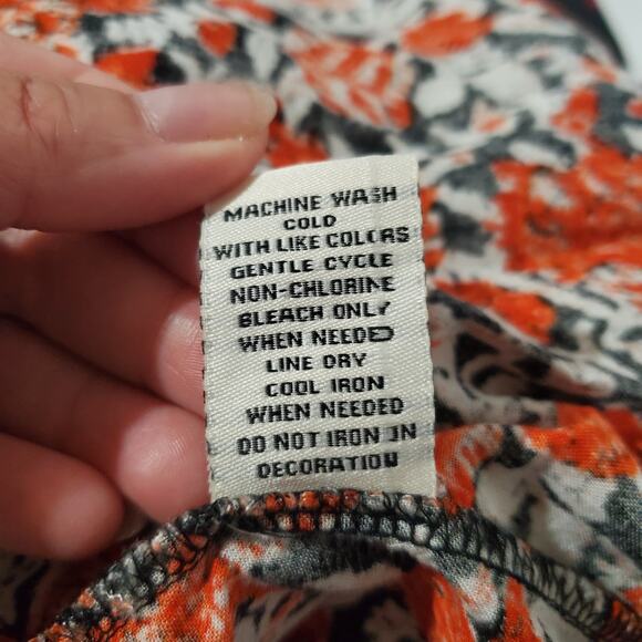 Caffé Marrakesh Floral 3/4 Sleeve Babydoll Boho Blouse Womens Sz 2X Hippie Top - Picture 9 of 10